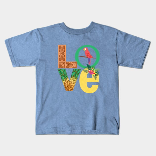 Tiki Tiki Tiki Tiki Tiki LOVE Kids T-Shirt by 5571 designs